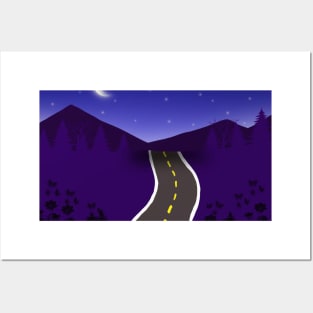 Road to the mountains Posters and Art